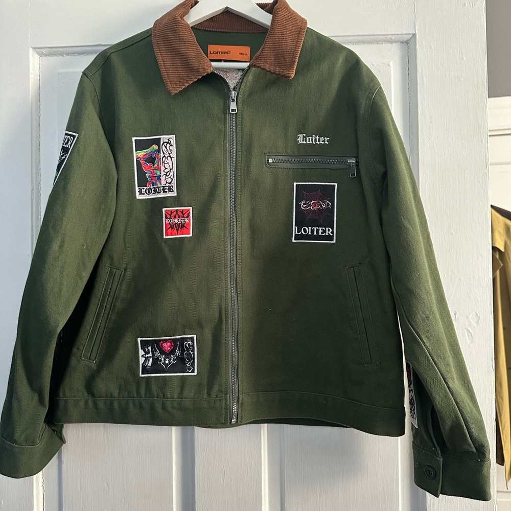 Loiter Patchwork Utility Jacket With Corduroy Col… - image 3